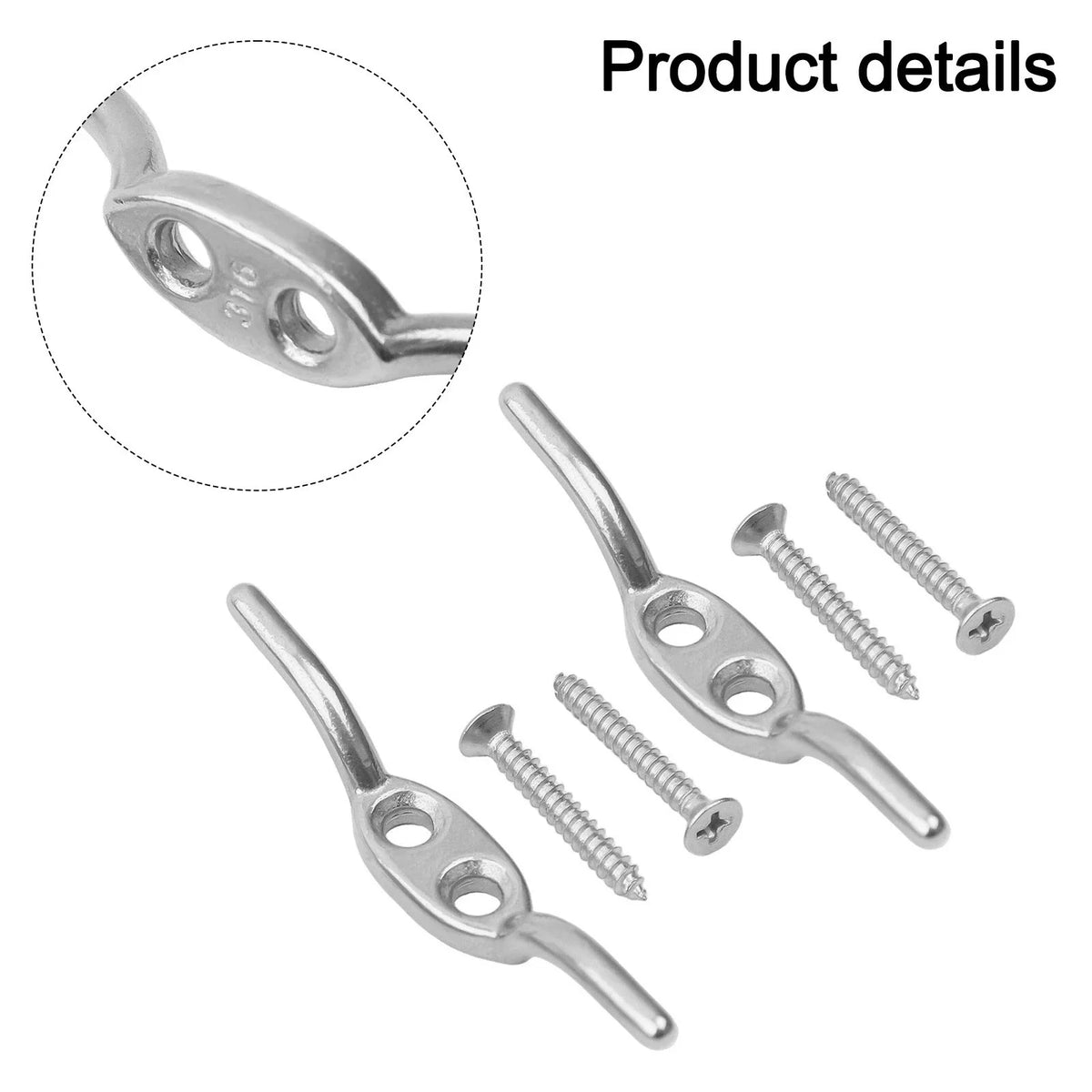 Convenient Design Marine Boat Flagpole Cleat Hook 2.5 Inch Rust Resistant