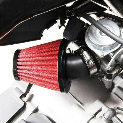 42mm Air Filter 45 Degree Curved Inlet for Kawasaki Suzuki (Fits Various Models)