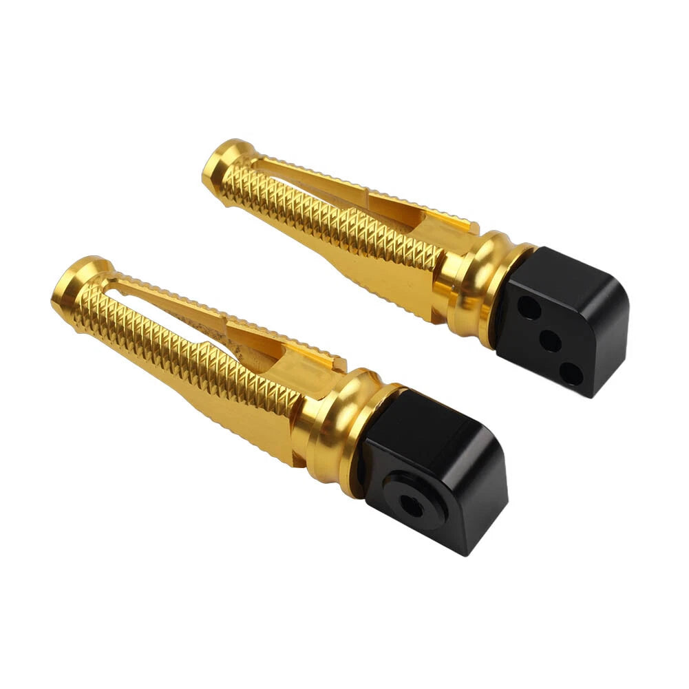 Gold Passenger Rear Footrest Pegs for Kawasaki Z300 400 650 900 ZX6R (2015-2023)