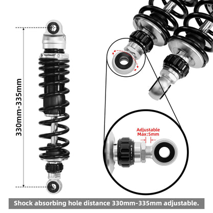 Remote Reservoir Rear Shocks for Harley CVO Street Glide (2023-2025)