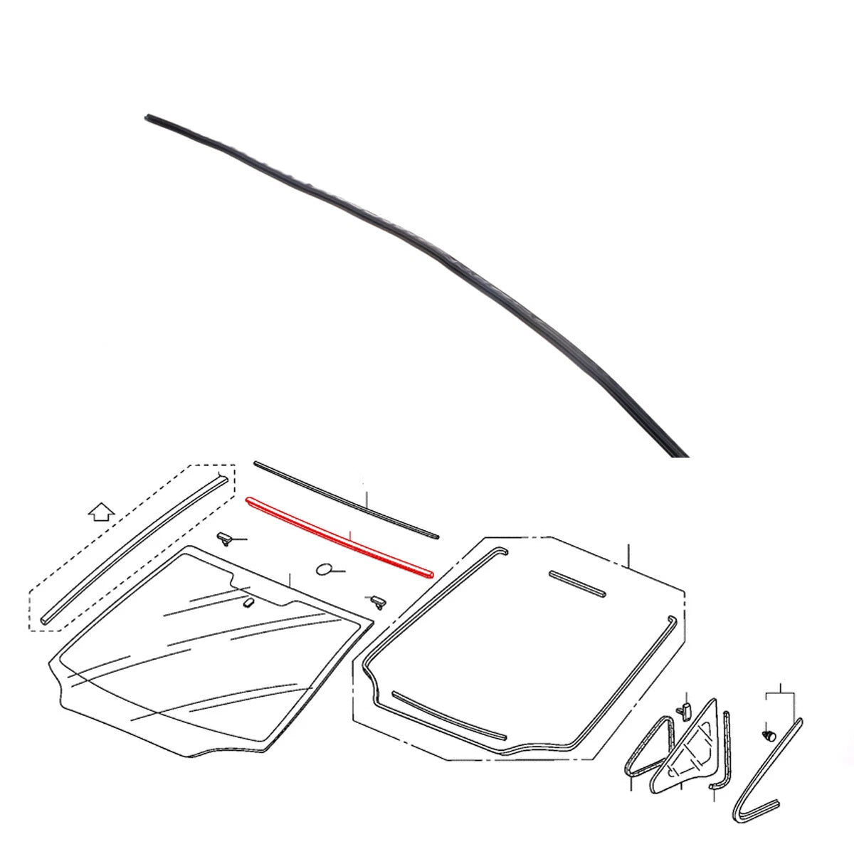 Front Windshield Molding for Honda Civic Sedan FA5 FA1 FD4 FD6 FD7 2006-2010