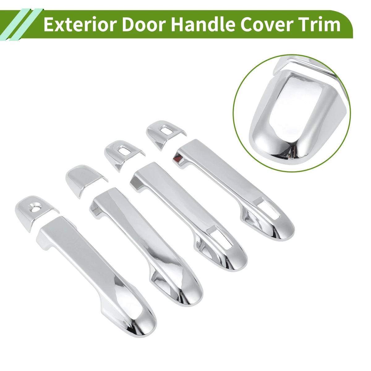 Exterior Door Handle Cover Trim for Toyota Alphard (2015-2021) Silver Tone