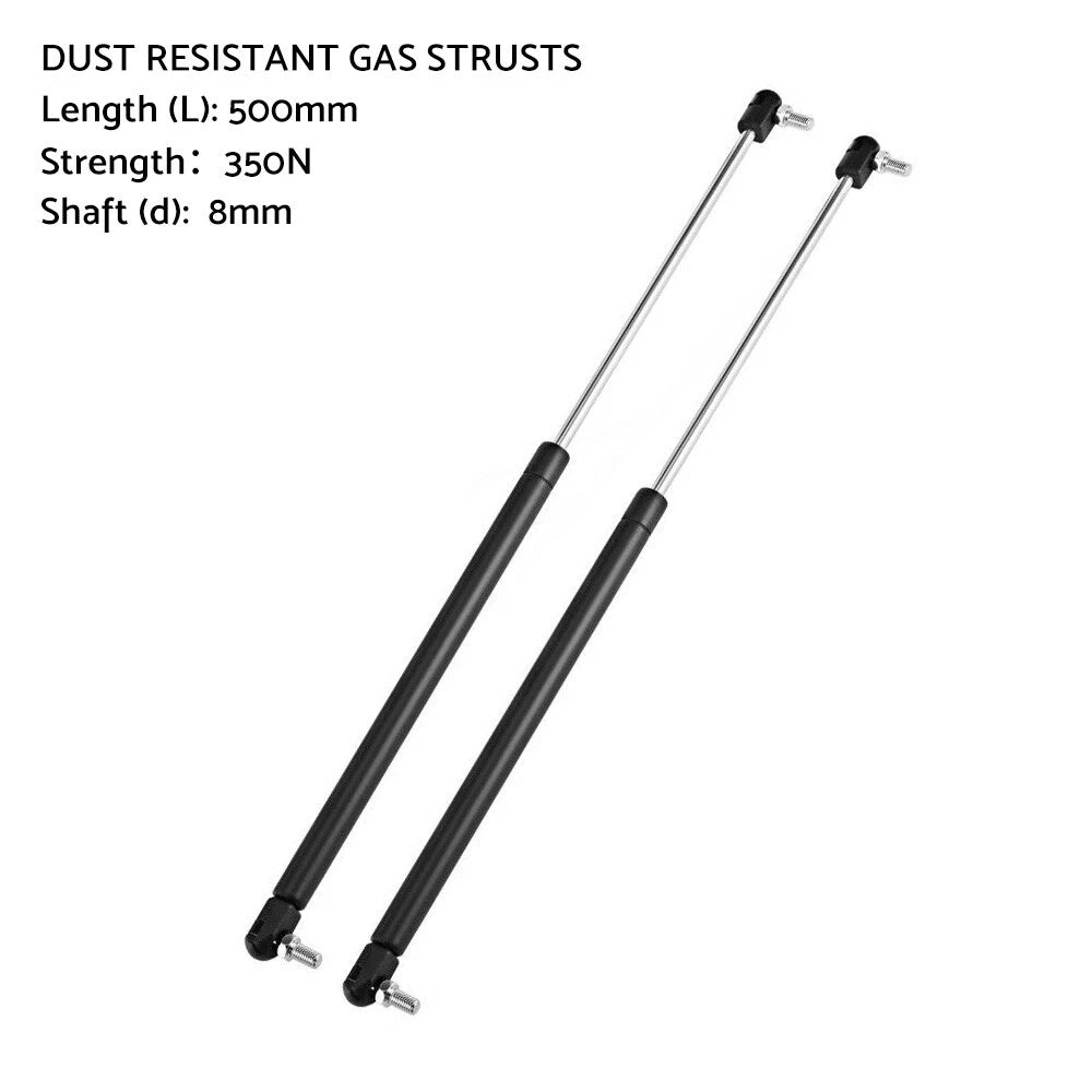 500mm Gas Struts 350N for Caravans, Trailers, Canopies, Toolboxes