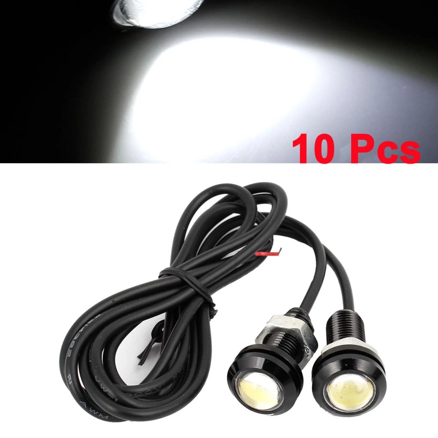 10x 3W White LED Eagle Eye DRL Tail Backup Lamp for Car & Motorcycle