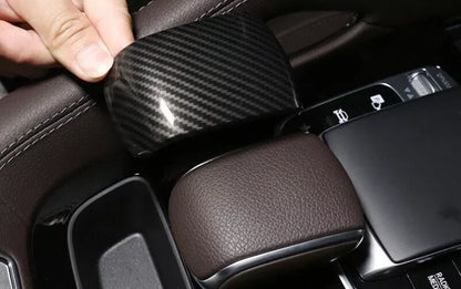 Gear Shift Knob Decor Cover Trim Carbon Fiber for Benz GLE GLS (2020–2022)
