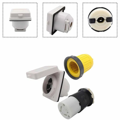 30 Amp 125V Weatherproof Power Inlet Connector Kit for RV/Boat Use