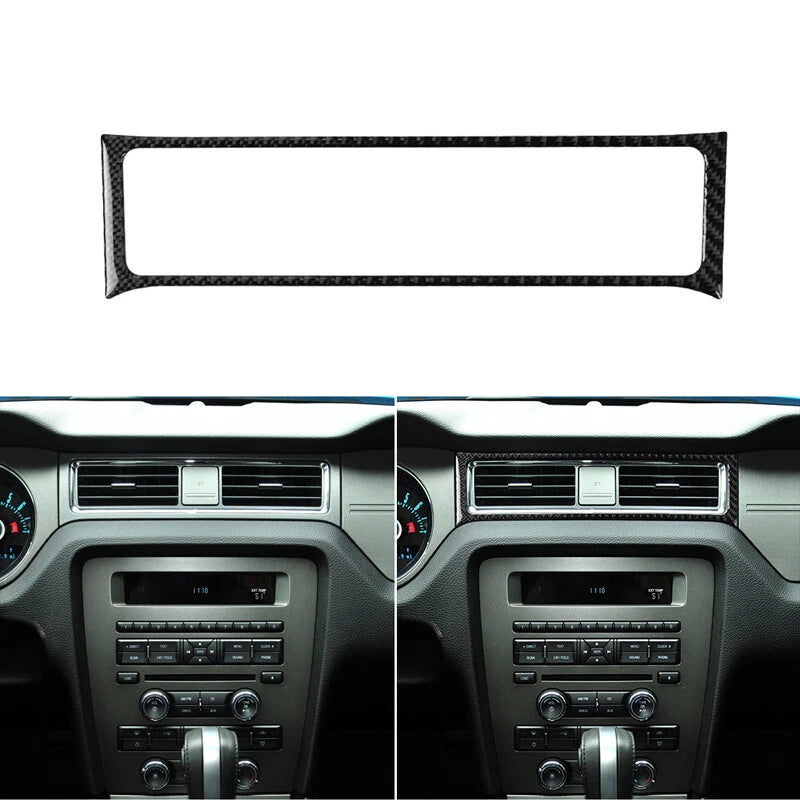 Carbon Fiber Parts Center Air Outlet Vent Trim Fit For Ford Mustang 2009-2013