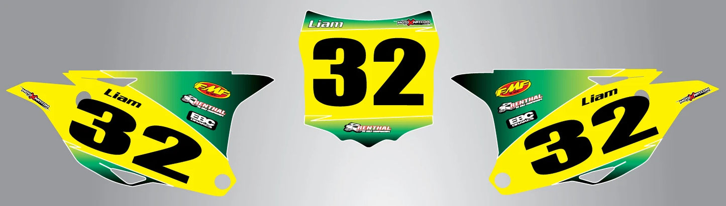 Custom Number Plate Graphics for Kawasaki KX 85 (2014 - Present)