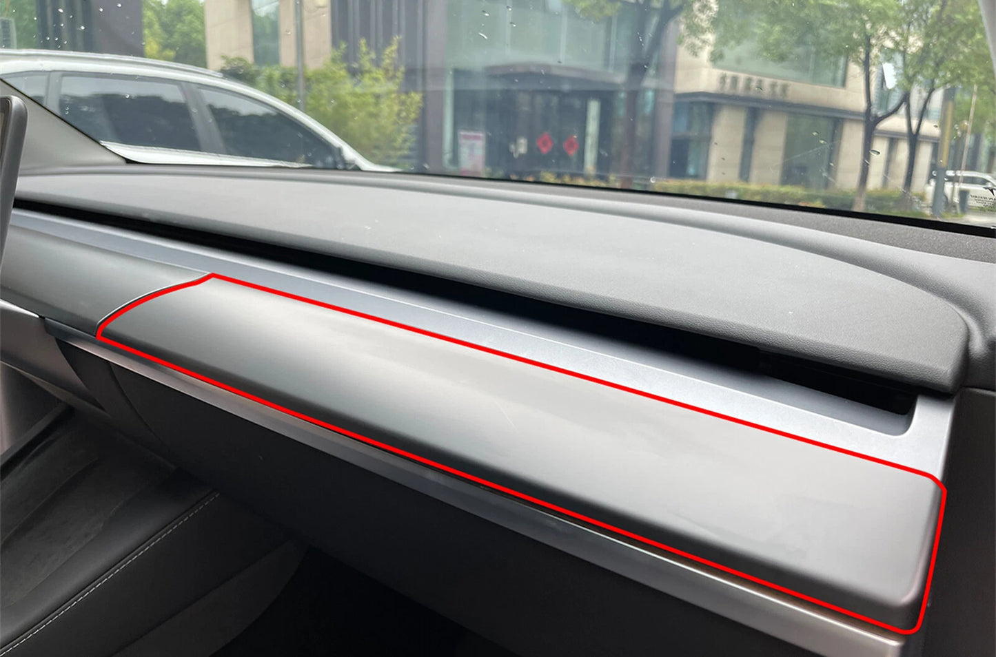 Armrest Panel Cover for Tesla Model 3, Model Y (2017-2023) Matte Black