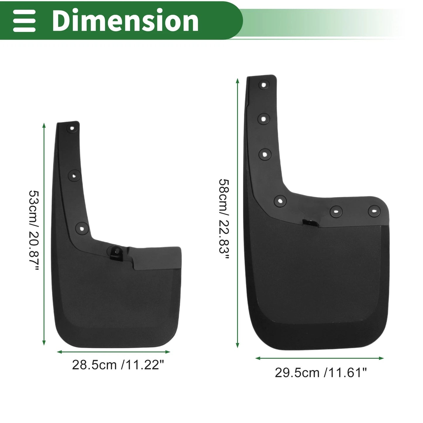 Mud Flaps Splash Guards for Ford Ranger (2024)