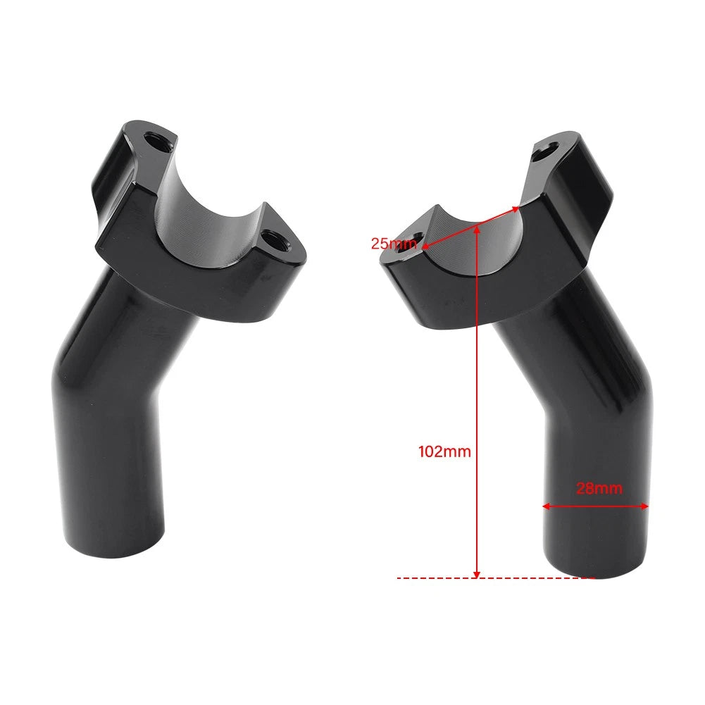 4" Tall Pullback Handlebar Riser 1" Clamp for Harley Tour