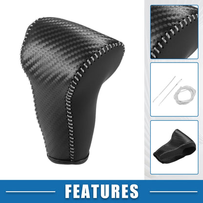 Auto Gear Shifting Knob Cover for Honda CR-V (2017-2022) Black Gray Stitches