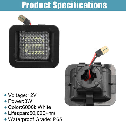 2 x LED License Plate Light Assembly for Ford F150 (2015-2020)