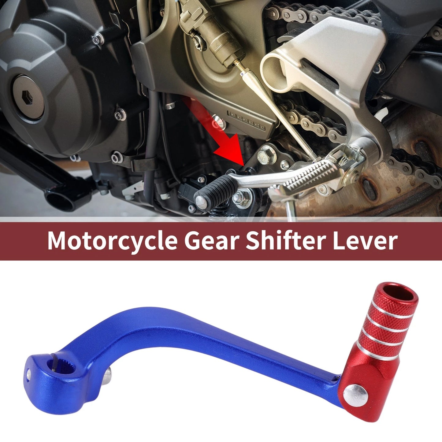 Folding Shifter Lever for Honda CRF110F (2013-2018) - Blue Red 1 Pc