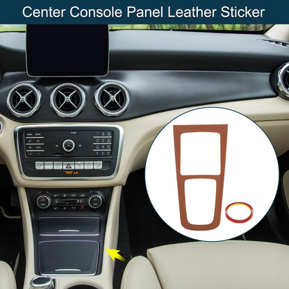 Center Console Panel Sticker for Mercedes-Benz GLA GLB EQA EQB 2020-2024 Brown