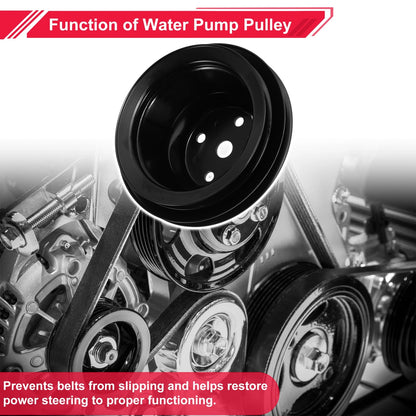 Double-Groove Water Pump Pulley for Chevy Big Block 396 427 454 (1965-1968)