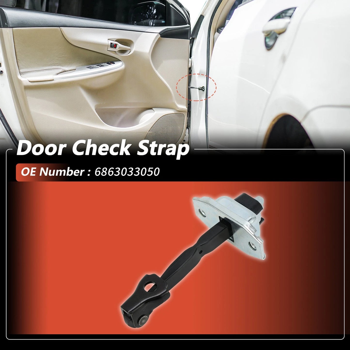 Front Left/Right Door Check Strap for Toyota Camry (2002-2006) 1 Pc