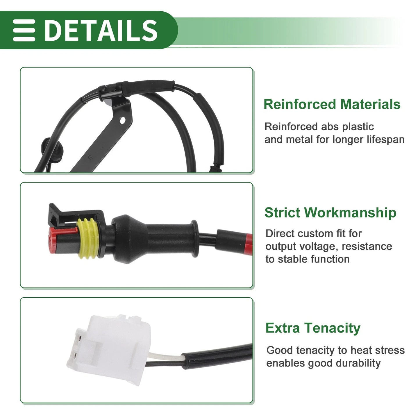 ABS Wheel Speed Sensor for Kia Sorento (2010) 1 x Right Rear