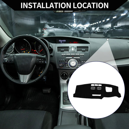 Dashboard Cover Mat for Mazda CX-5 CX-8 (2017-2021) Black Protector Pad