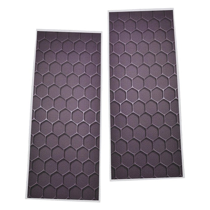 Black 3D Honeycomb Car Window Door Center Pillar Post Scratch Covers