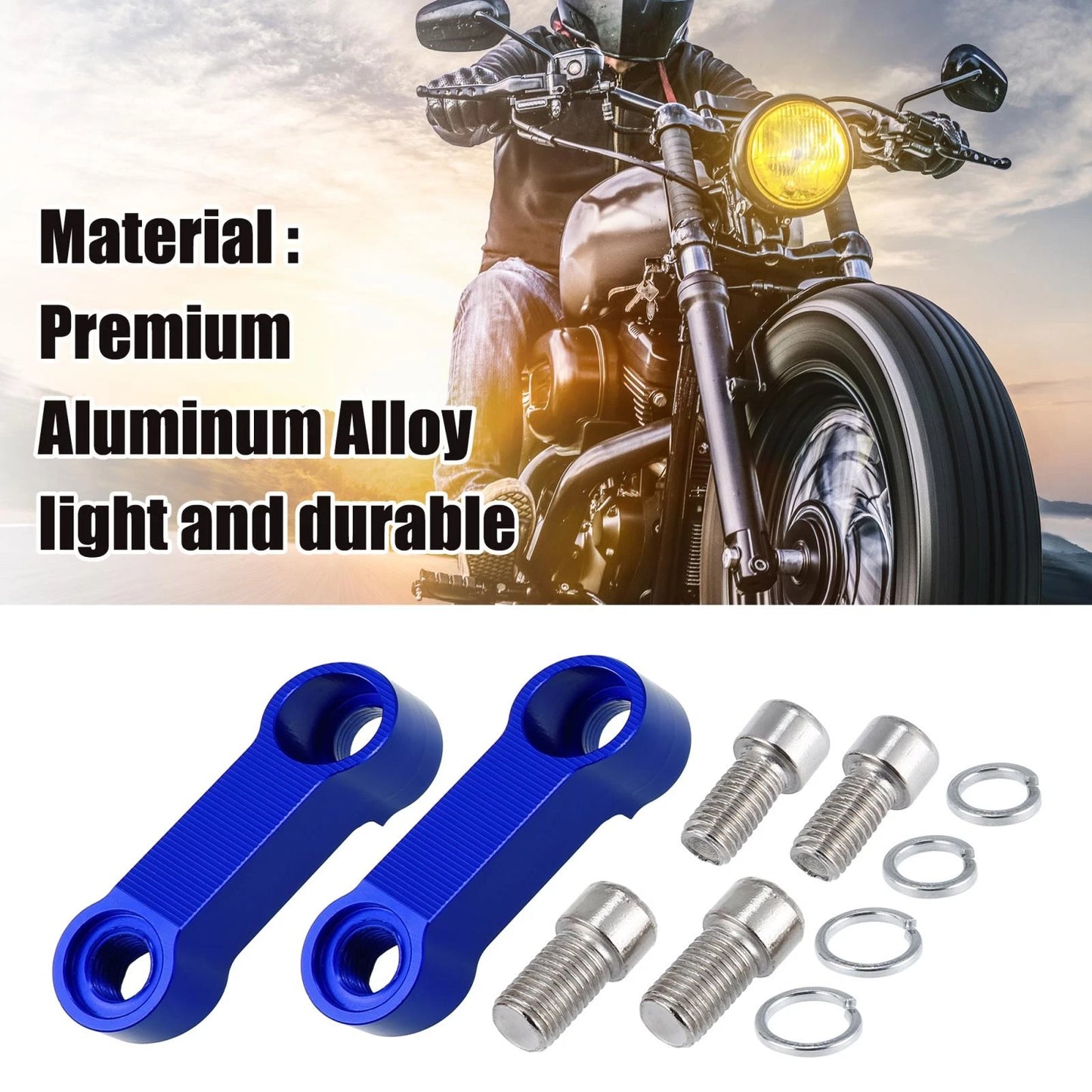 Pair 10mm 8mm Mirror Extender Adapter for Honda Yamaha