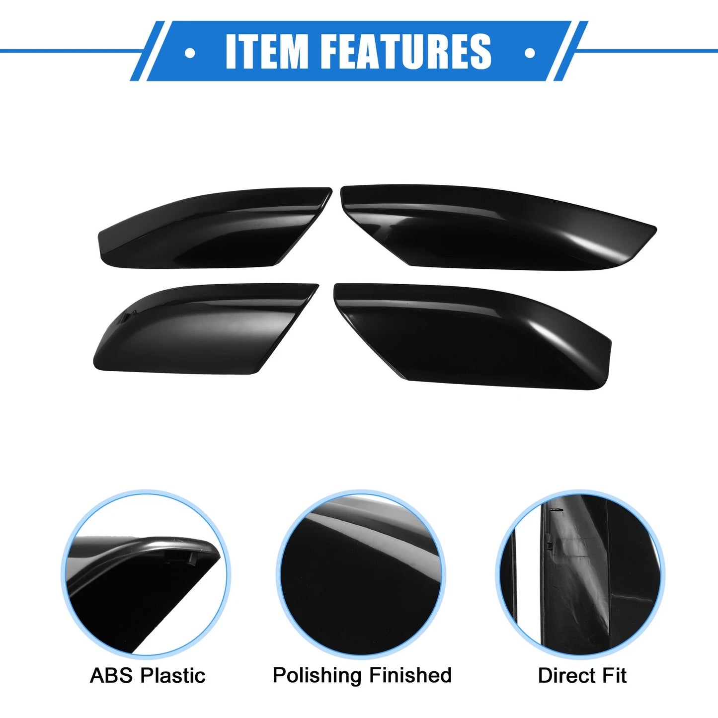 4pcs Roof Rack Side Rails End Covers for Toyota 4Runner (2003-2009) Black