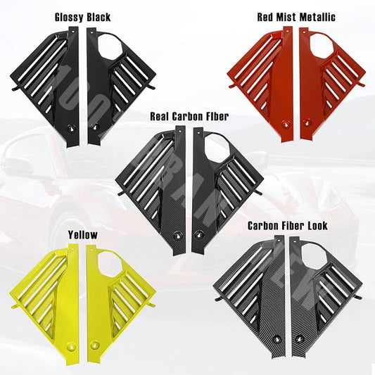 2 x ABS Engine Bay Panel Covers for Corvette C8 (2020 - Present) Carbon Fiber Look
