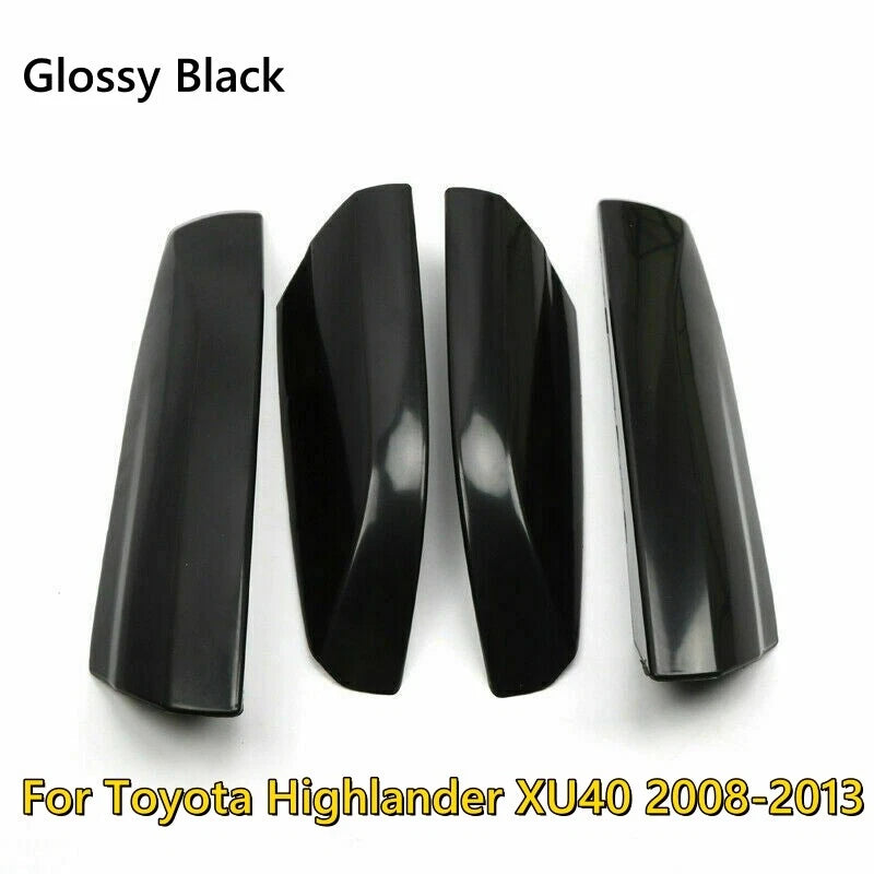Glossy Black Roof Rack End Cover Cap for Toyota Highlander XU40 (2014–2023)