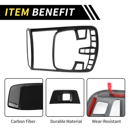 Roof Reading Light Lamp Cover Trim for Ford F-150 (2015-2020) Carbon Fiber