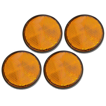 4 x Yellow Front Fork Reflectors for Honda & Kawasaki Motorcycles