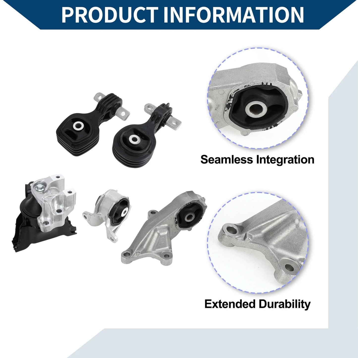 Engine Motor Mount Set for Honda CR-V 2.4L L4 (2007-2011)