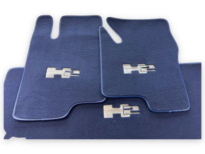 Tailored Dark Blue Floor Mats for Hummer H2 with H2 Emblem (2003-2009)