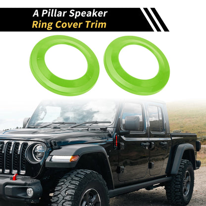A Pillar Speaker Ring Cover Trim for Jeep Wrangler JK (2007-2014) Light Green