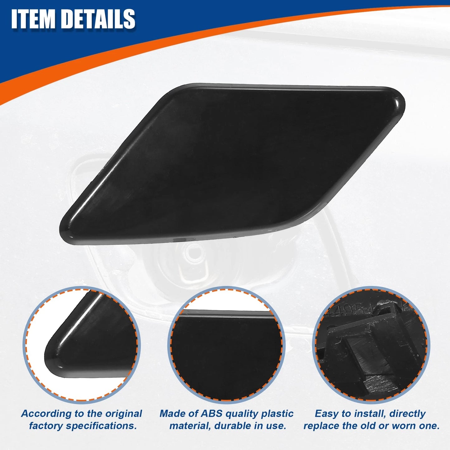 Left Side Headlight Washer Nozzle Cover for Volvo V50 (2008-2012)