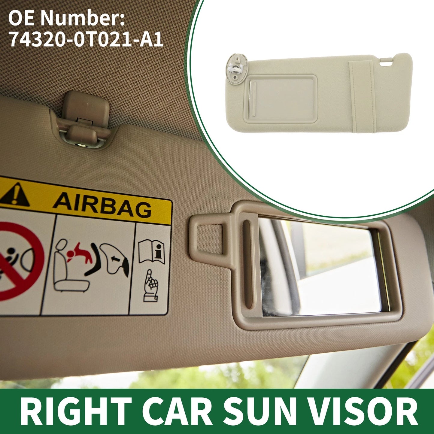 Car Sun Visor for Toyota Venza with Mirror (2009-2015)