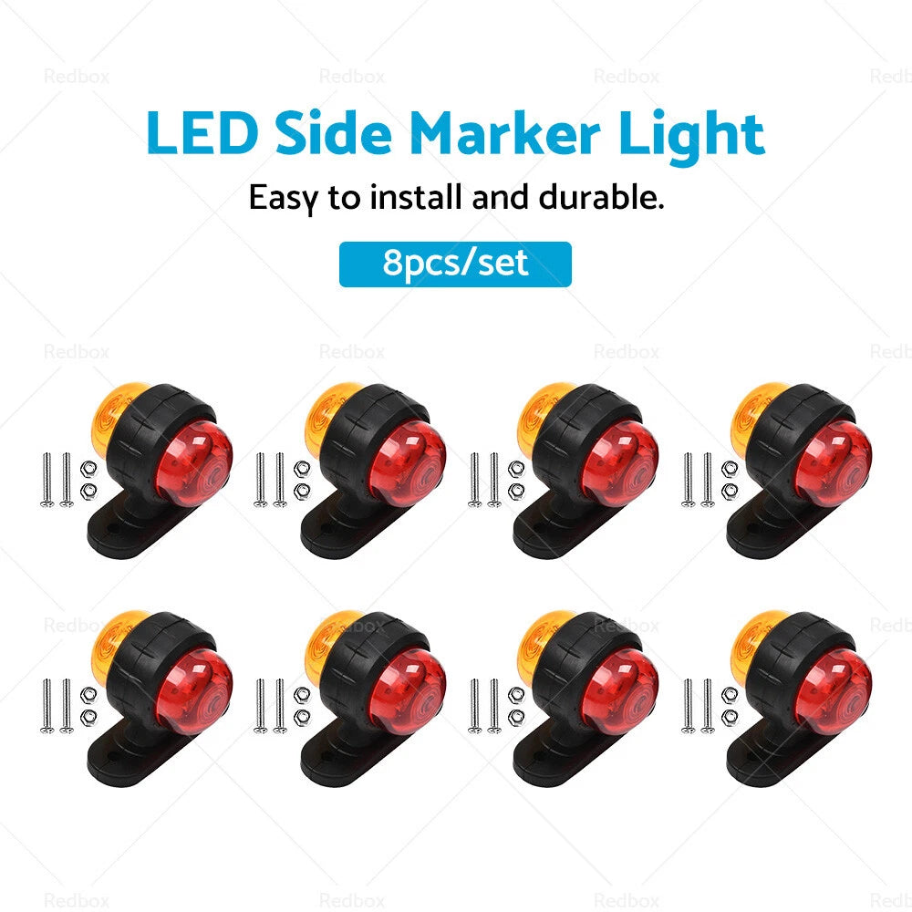 LED Clearance Lights Side Marker Lamps for Trailer Truck Caravan 12-24V