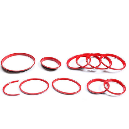 11pcs Red Dashboard Ring Covers for BMW MINI Cooper F55 F56 (2014-2023)