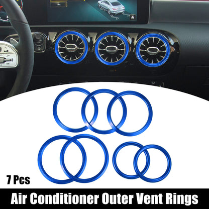 7 x Air Conditioning Outer Vent Rings Covers for Mercedes Benz A-Class