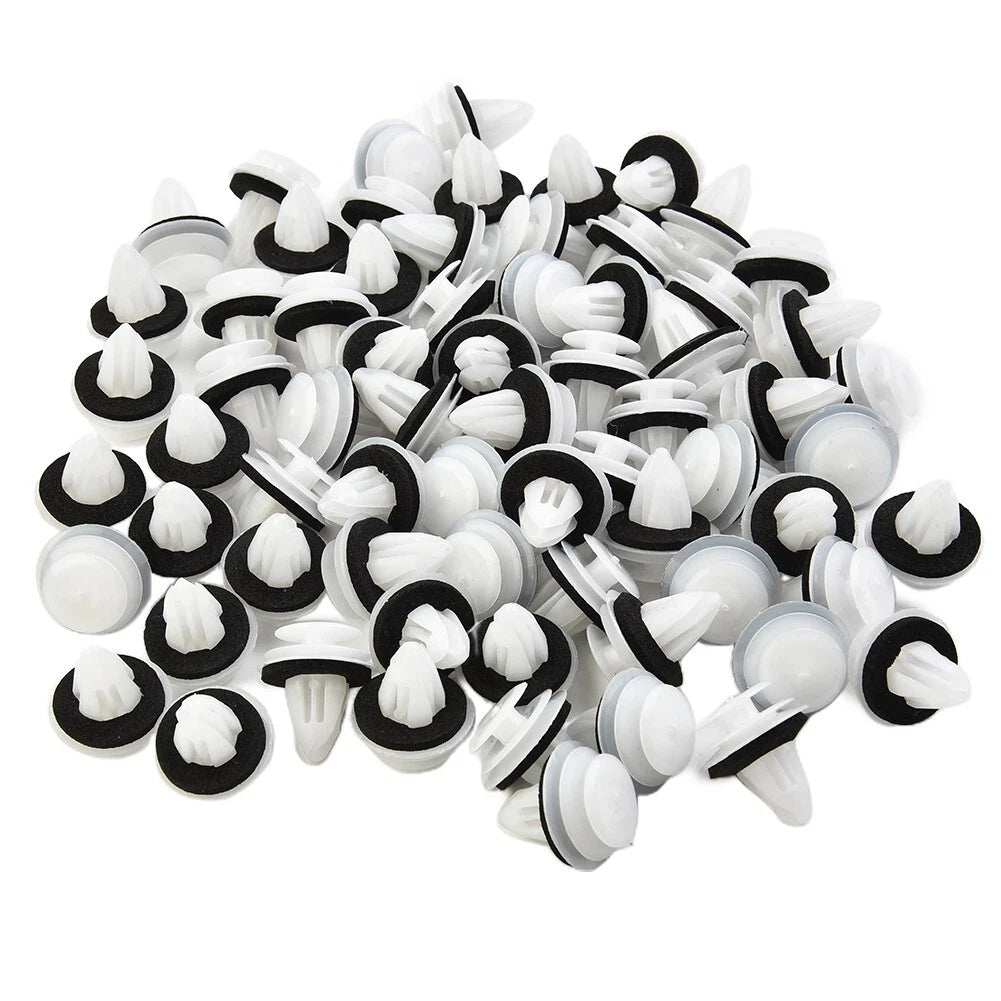 100x Car Rivet Clip Fender Trim Retainer Push Pin Sponge Pad