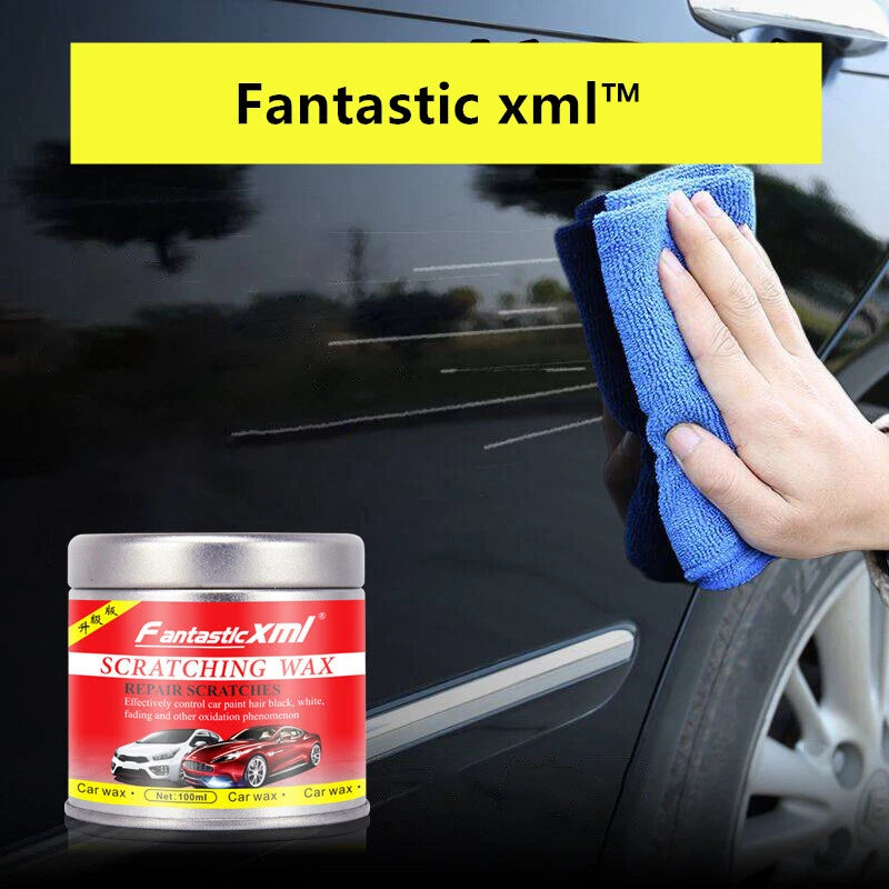Car Scratch Remover Paint Repair Wax Kit with Micro Cloth & Sandpaper for All Colors