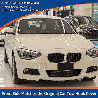 Tow Hook Cover Front Bumper for BMW Estoril Blue Metallic