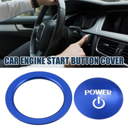 Engine Start Stop Button Cover / 1 Set / Ignition Button Trim for Toyota Blue