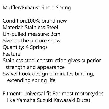 4pcs Exhaust Springs 64mm for BR F2