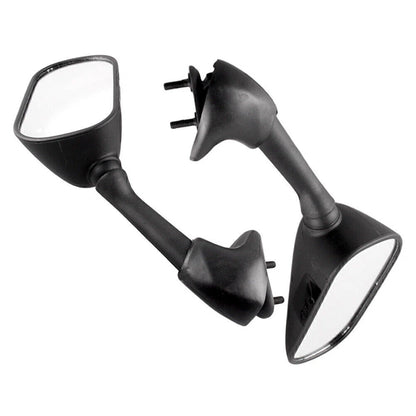 Black ABS 2 x Motorbike Rearview Mirrors for Yamaha YZF R6 (2001-2002)