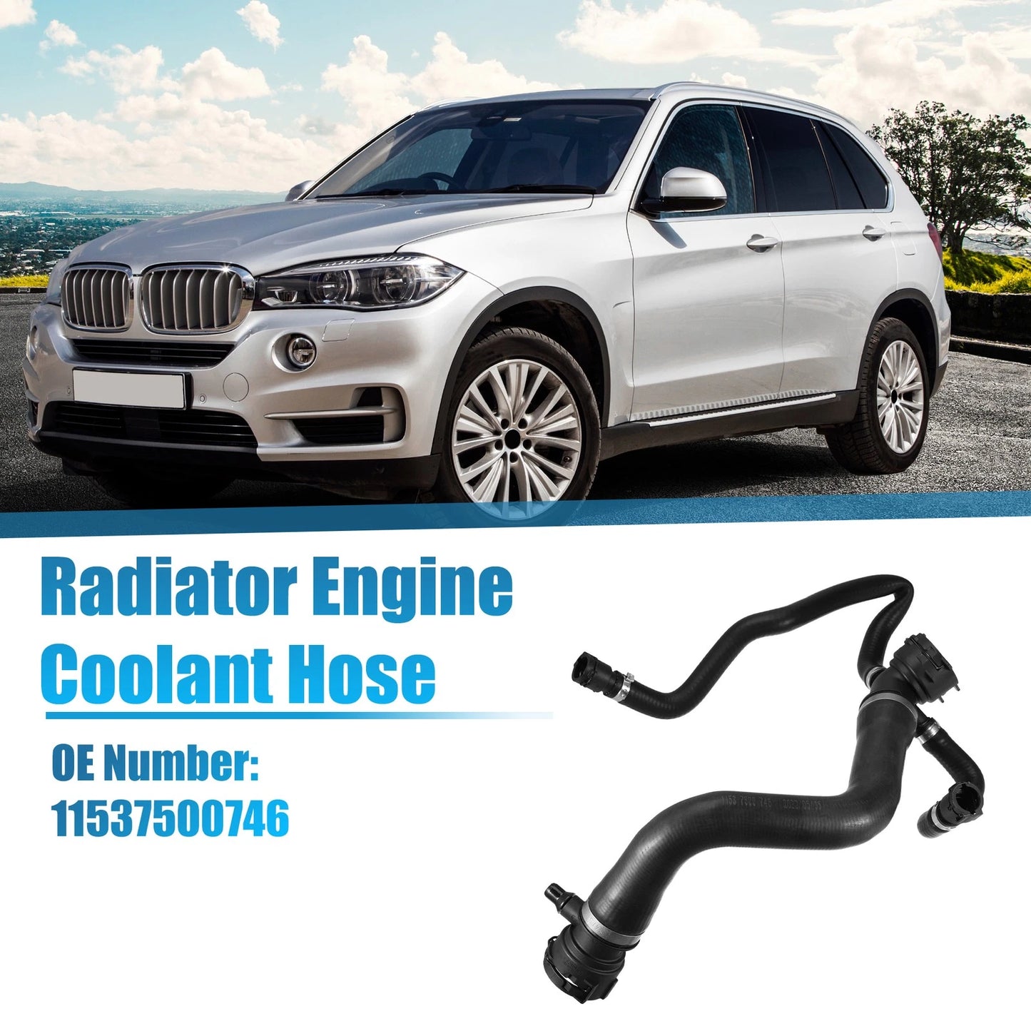 Upper Radiator Coolant Hose Pipe for BMW X5 4.4i 4.4L (2000-2001)