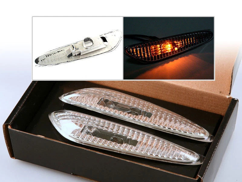Side Marker Lights for BMW E46 2D & 4D (1999-2003) - Clear 2 x Bulbs