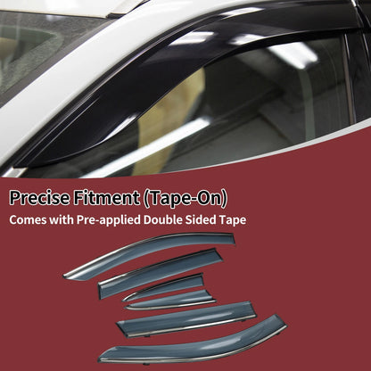 Window Deflectors 1 Set for Honda CR-V (2017-2022) Side Vent Visors Black