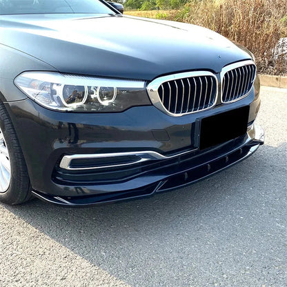 Gloss Black Front Bumper Spoiler Lip for BMW 5 Series G30 M Sport (2017-2020)
