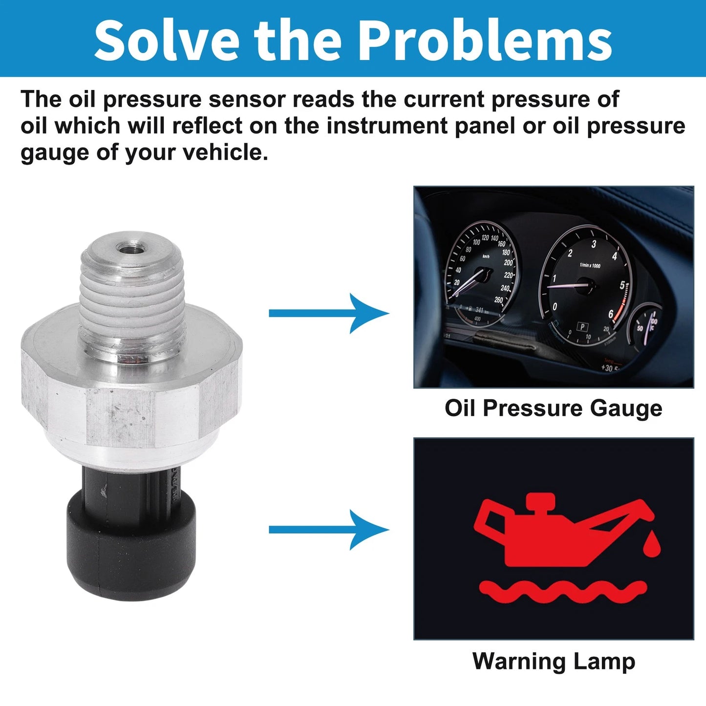 Engine Oil Pressure Sensor for BUICK LESABRE (2000–2005)