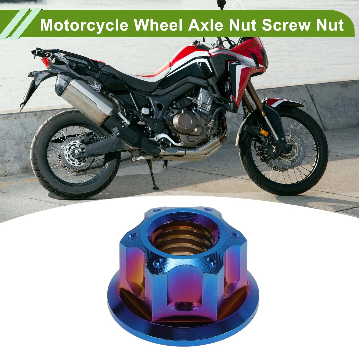 Axle Nut M8x1.25 for Cars/Motorcycles/Bicycles 4 Pcs